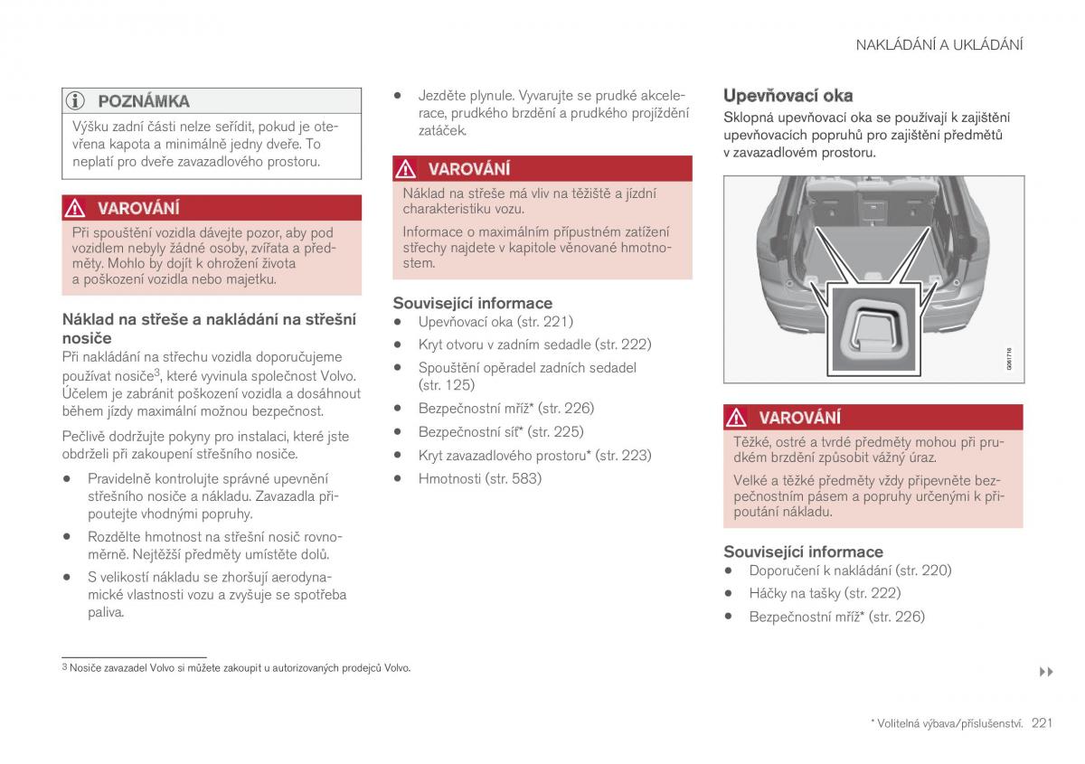 Volvo XC60 II 2 navod k obsludze / page 223