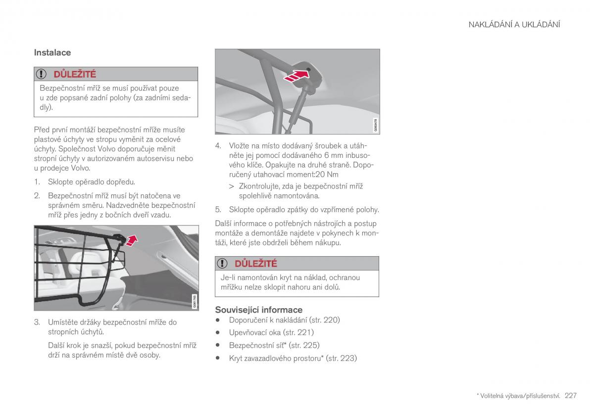 Volvo XC60 II 2 navod k obsludze / page 229