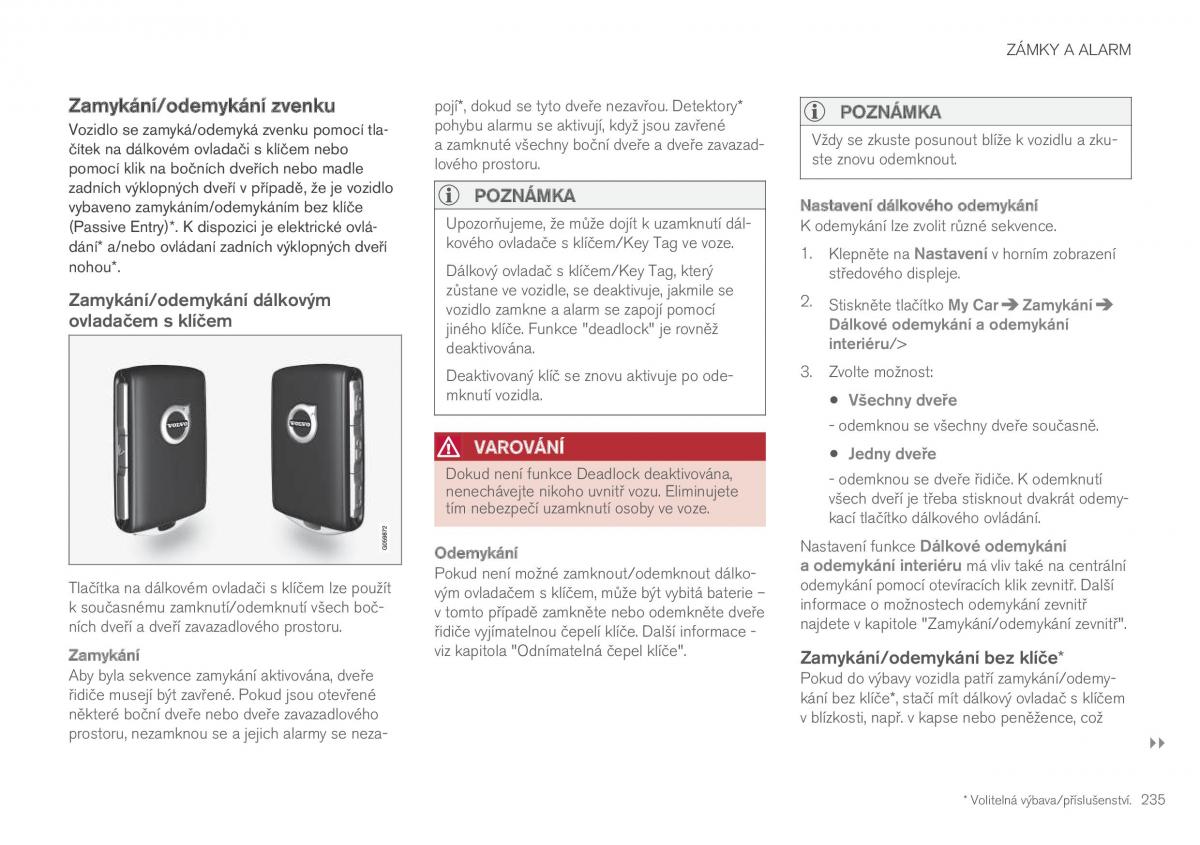 Volvo XC60 II 2 navod k obsludze / page 237