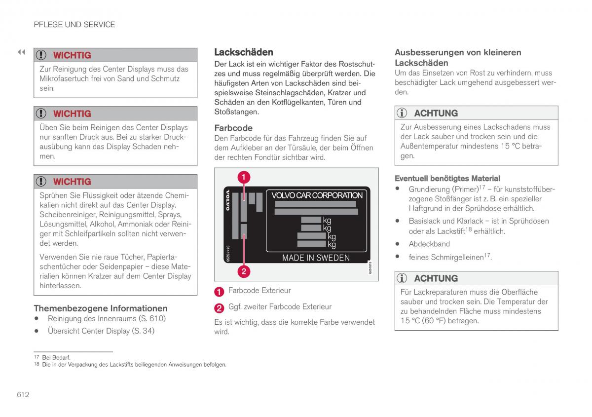 Volvo XC60 II 2 Handbuch / page 614