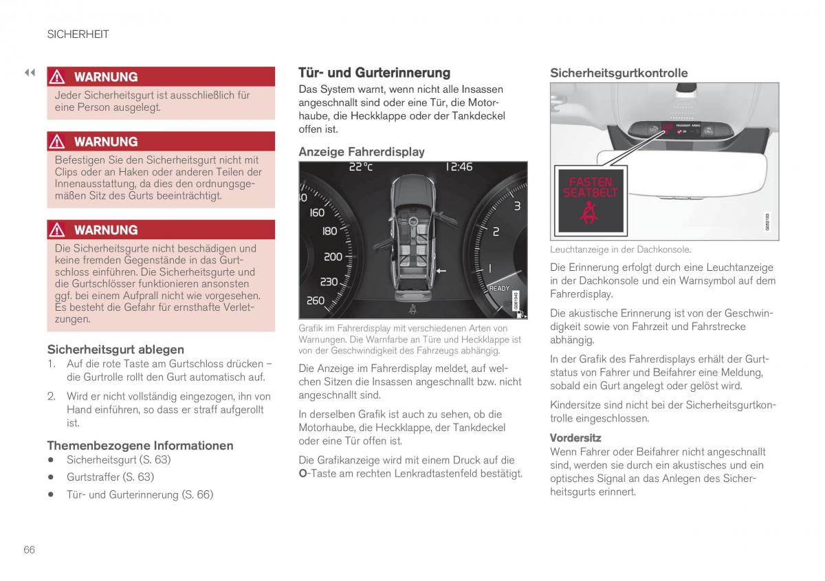 Volvo XC60 II 2 Handbuch / page 68