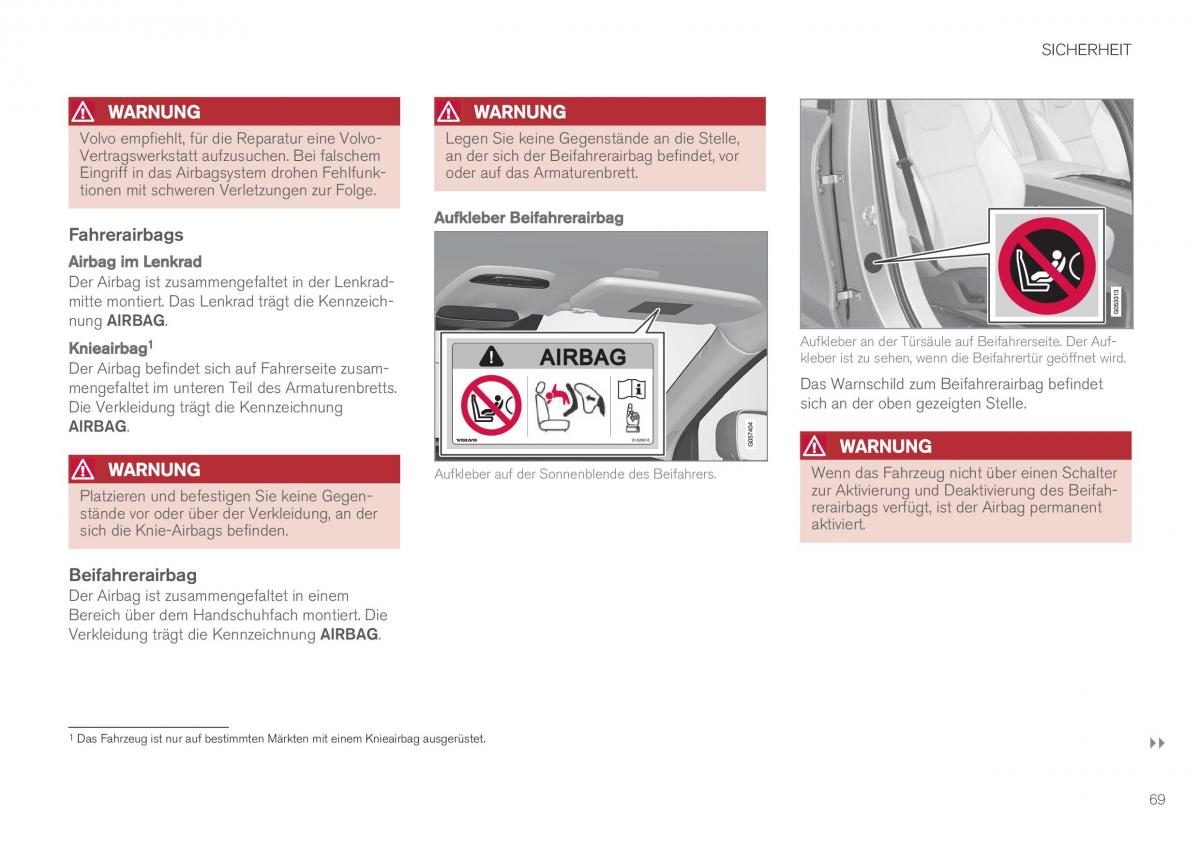 Volvo XC60 II 2 Handbuch / page 71