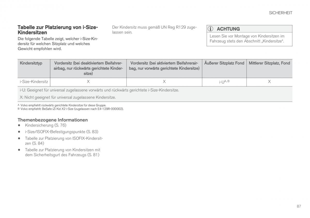 Volvo XC60 II 2 Handbuch / page 89