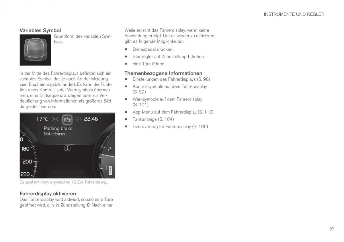 Volvo XC60 II 2 Handbuch / page 99