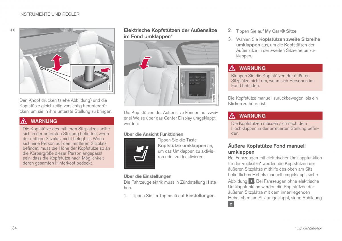 Volvo XC60 II 2 Handbuch / page 136