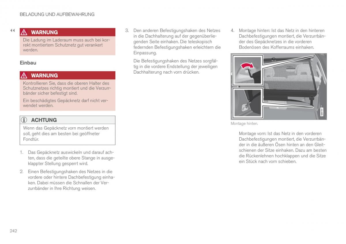 Volvo XC60 II 2 Handbuch / page 244