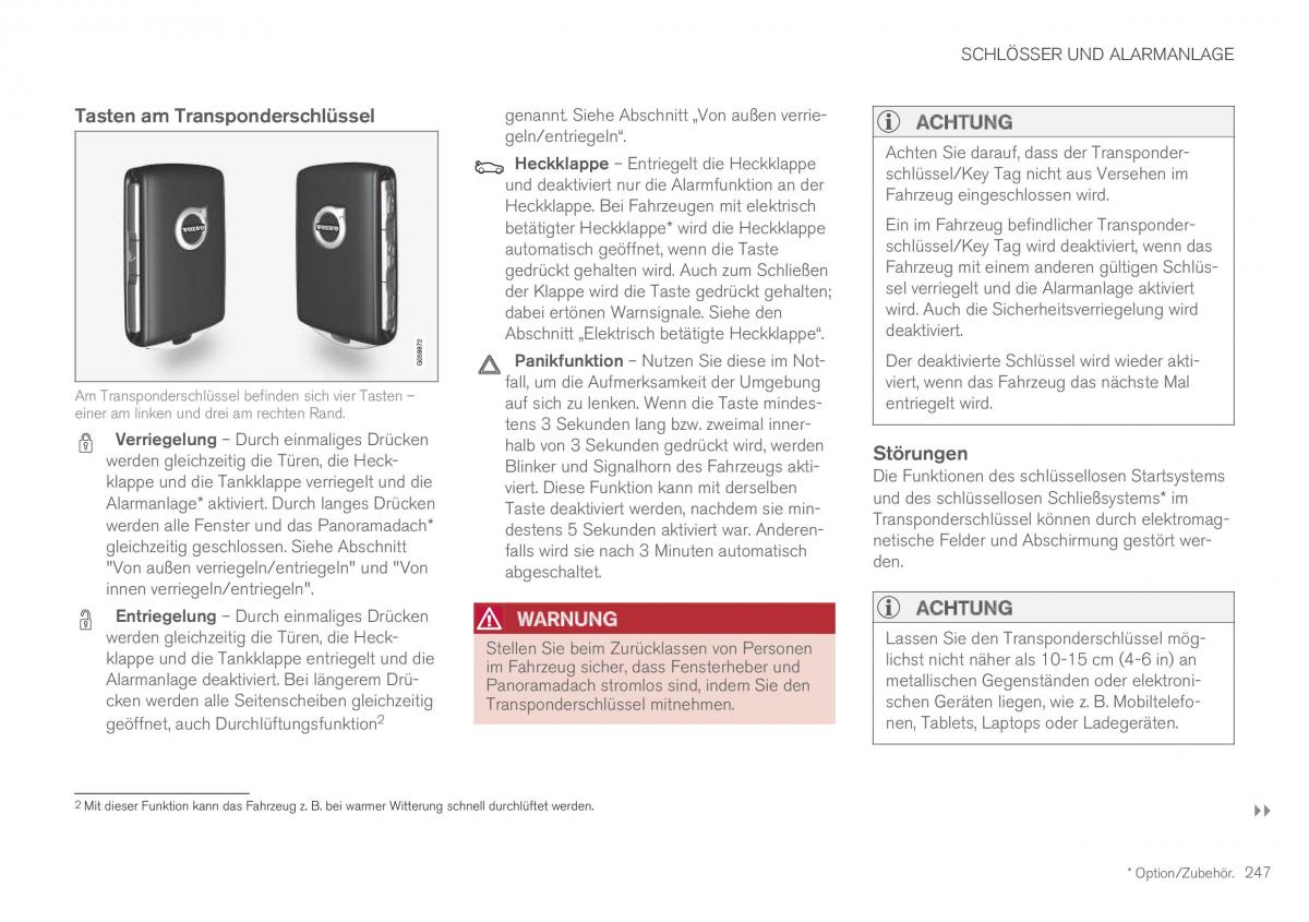 Volvo XC60 II 2 Handbuch / page 249