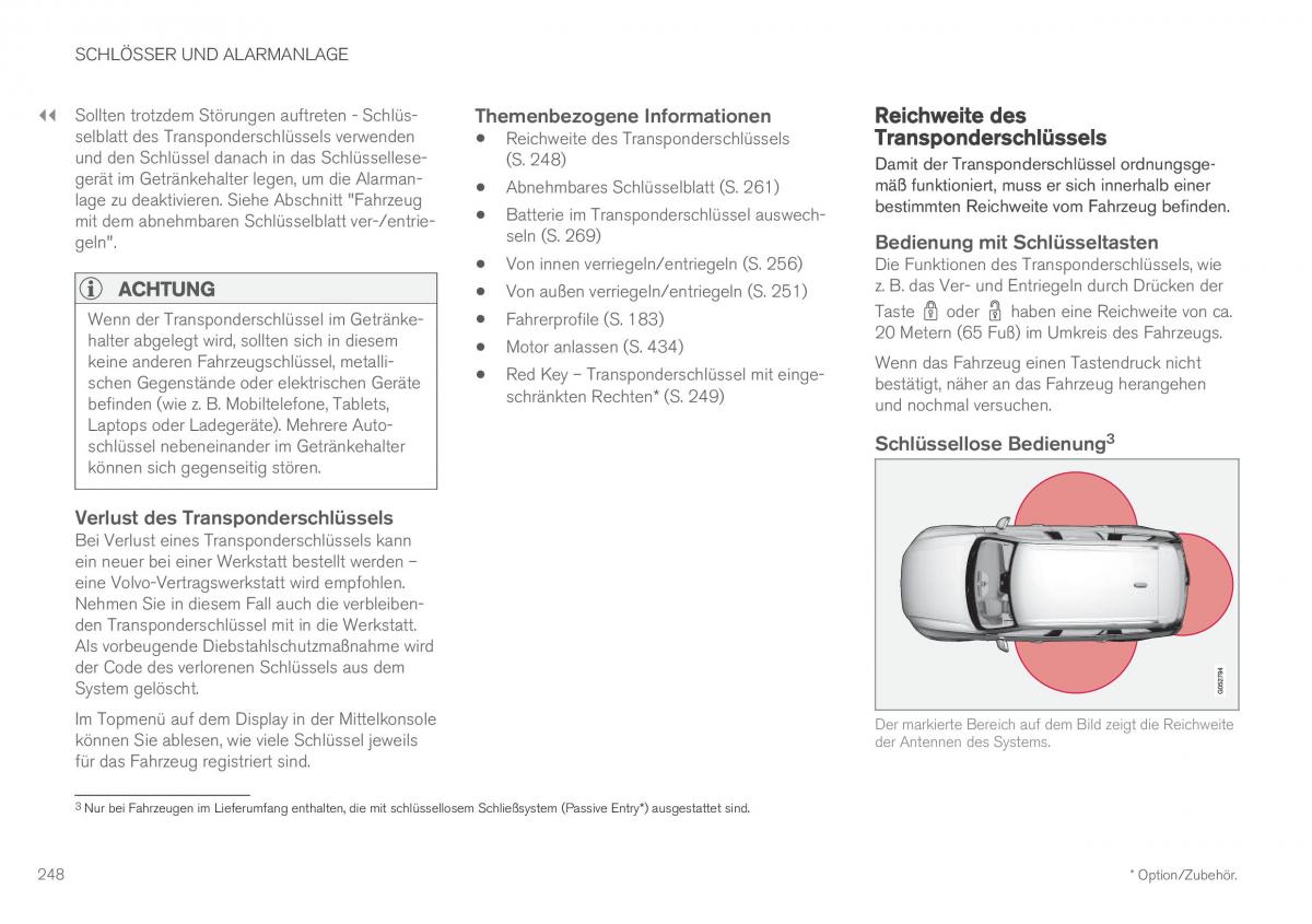 Volvo XC60 II 2 Handbuch / page 250