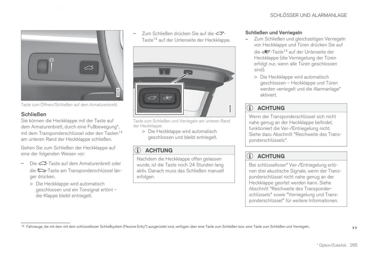 Volvo XC60 II 2 Handbuch / page 267