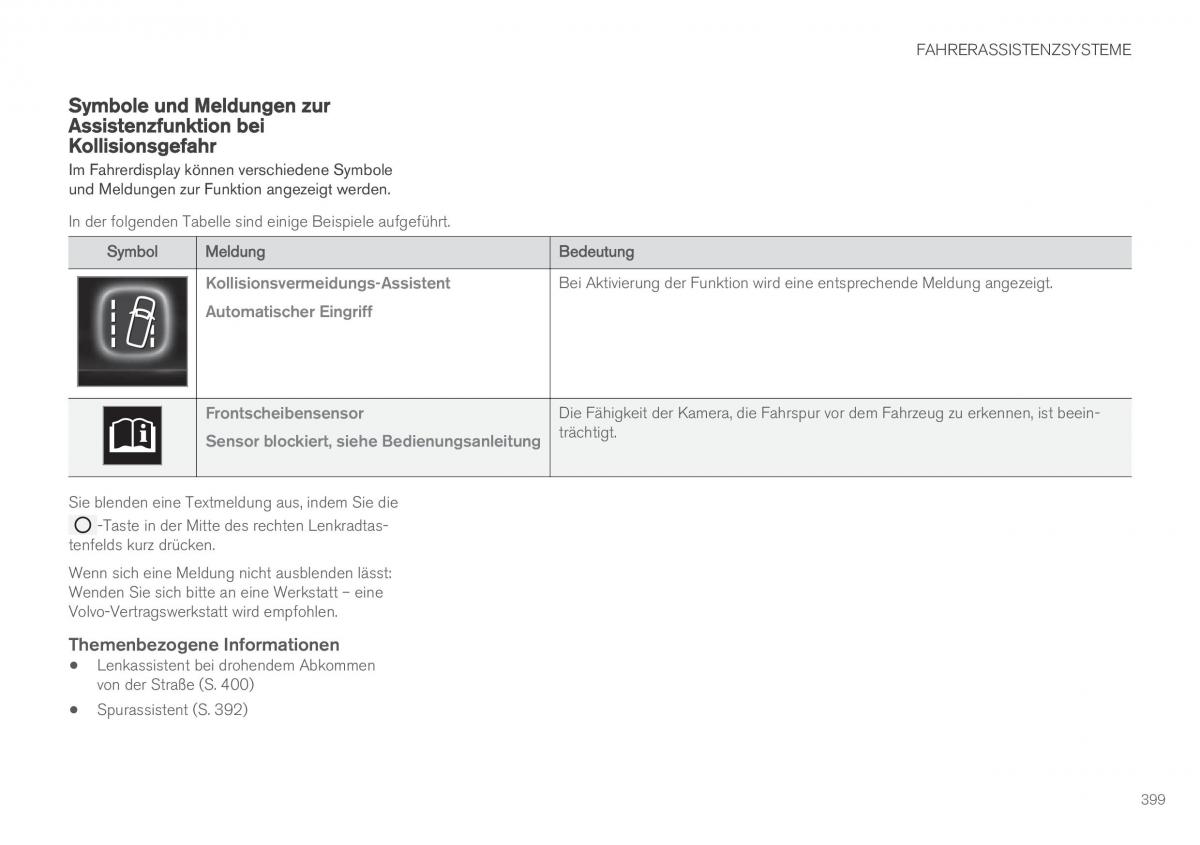 Volvo XC60 II 2 Handbuch / page 401