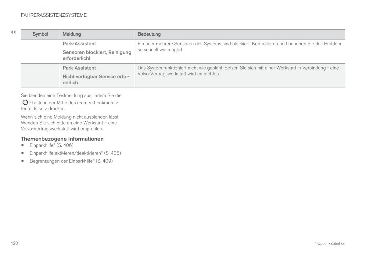 Volvo XC60 II 2 Handbuch / page 422