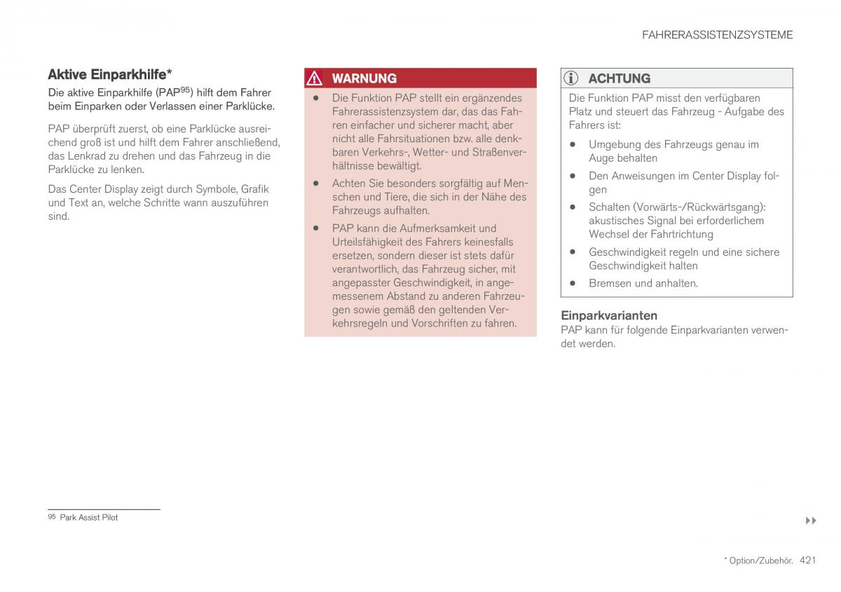 Volvo XC60 II 2 Handbuch / page 423