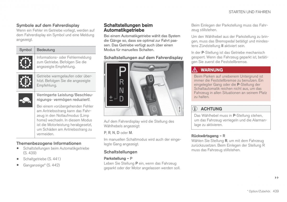 Volvo XC60 II 2 Handbuch / page 441