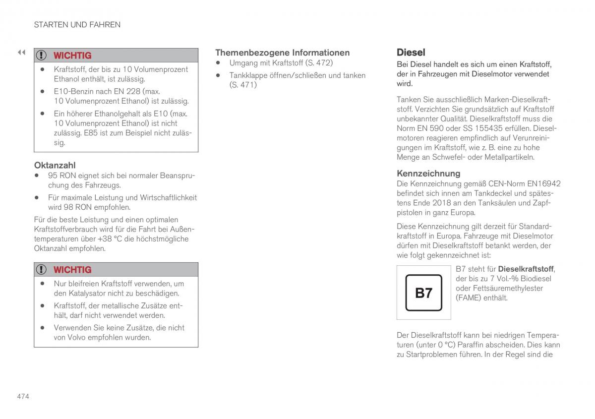 Volvo XC60 II 2 Handbuch / page 476