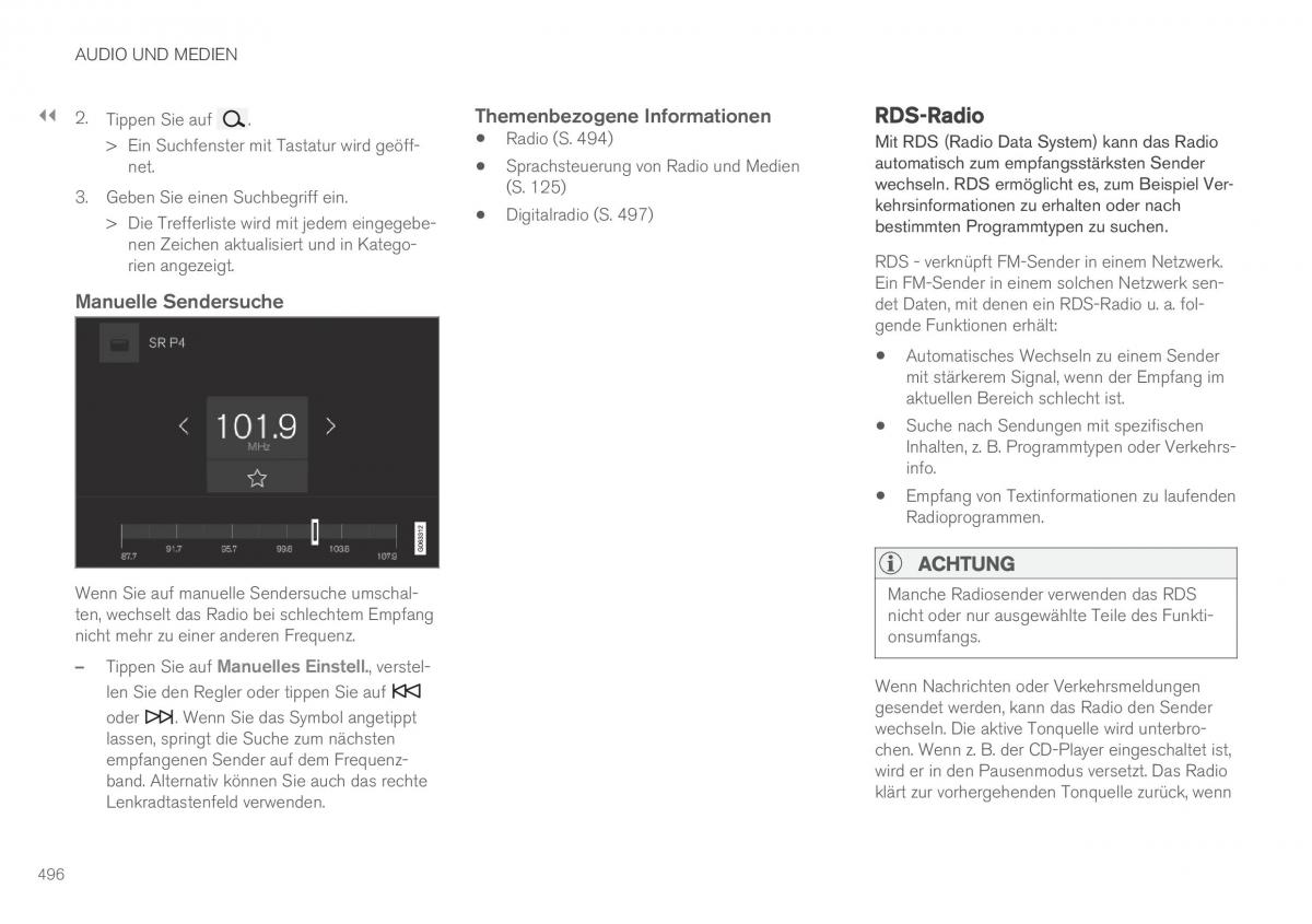 Volvo XC60 II 2 Handbuch / page 498