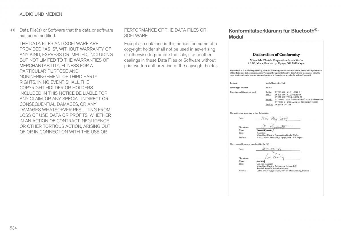 Volvo XC60 II 2 Handbuch / page 536