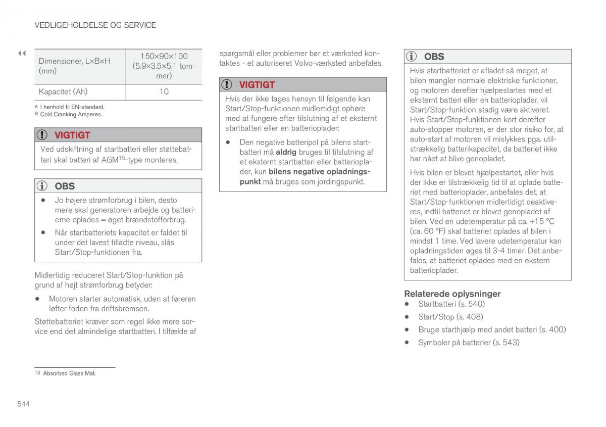 Volvo XC60 II 2 Bilens instruktionsbog / page 546