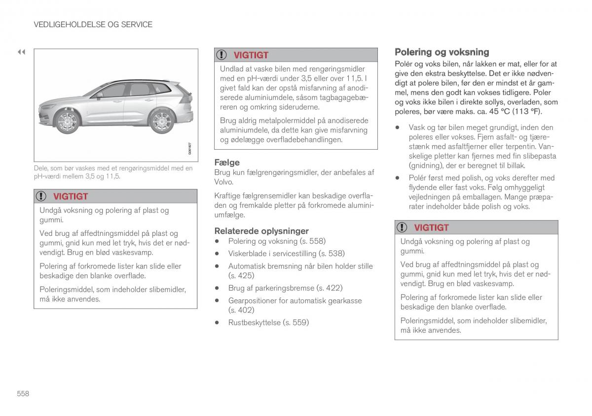 Volvo XC60 II 2 Bilens instruktionsbog / page 560