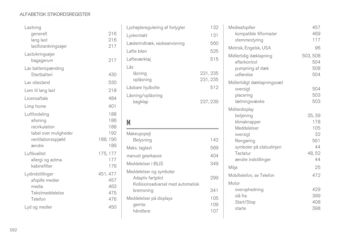 Volvo XC60 II 2 Bilens instruktionsbog / page 594