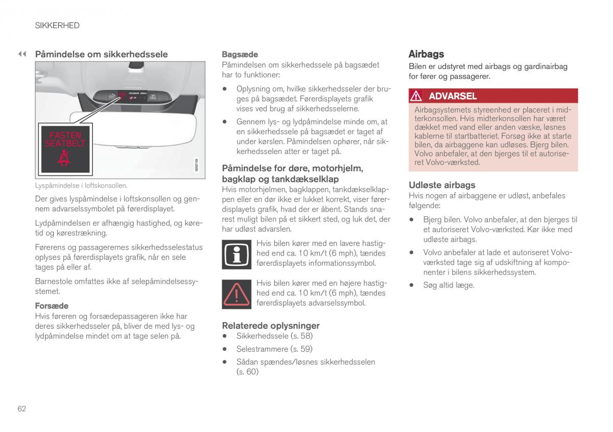 Volvo XC60 II 2 Bilens instruktionsbog / page 64