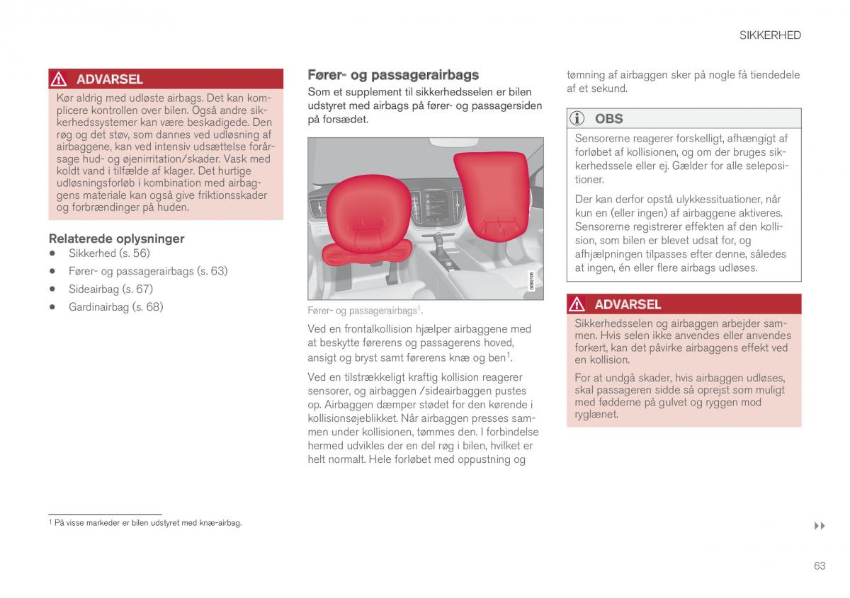 Volvo XC60 II 2 Bilens instruktionsbog / page 65