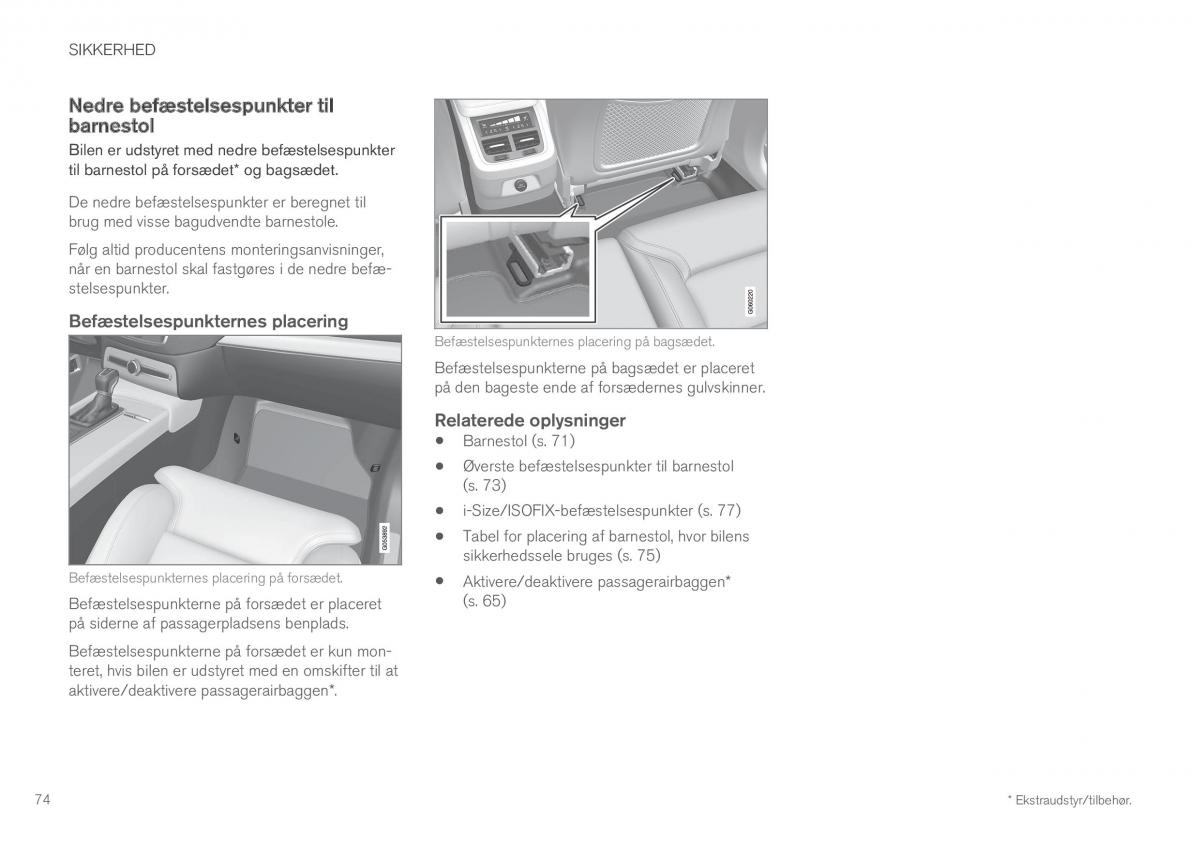 Volvo XC60 II 2 Bilens instruktionsbog / page 76