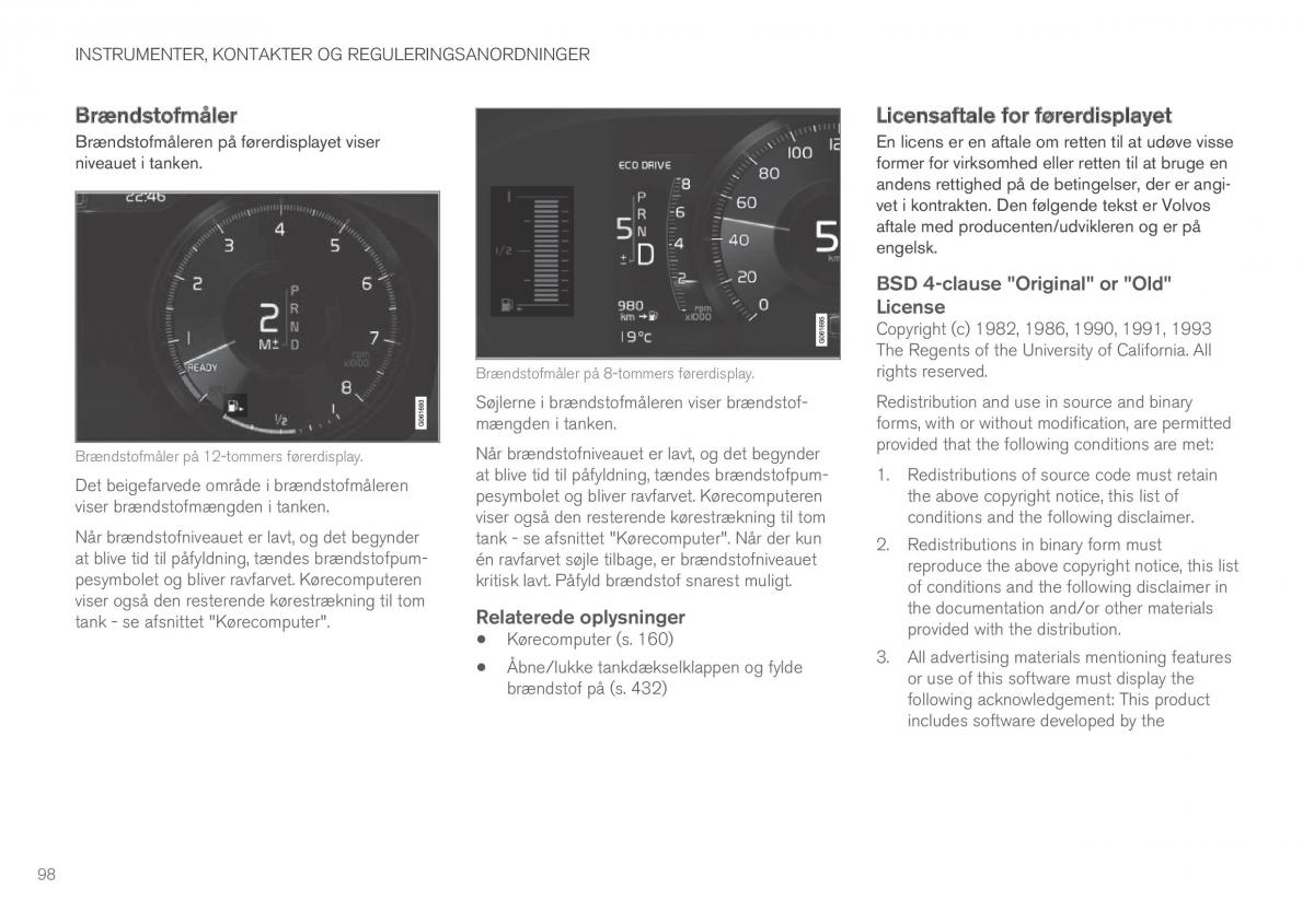 Volvo XC60 II 2 Bilens instruktionsbog / page 100