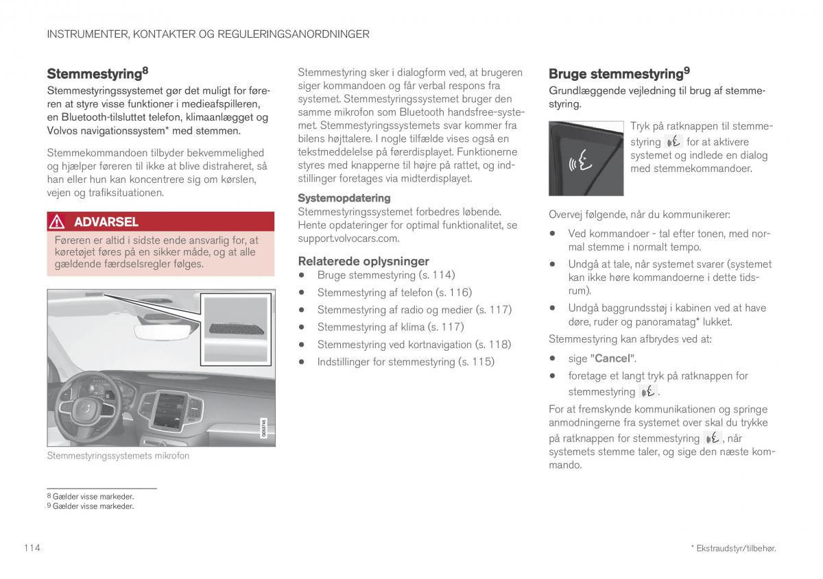 Volvo XC60 II 2 Bilens instruktionsbog / page 116