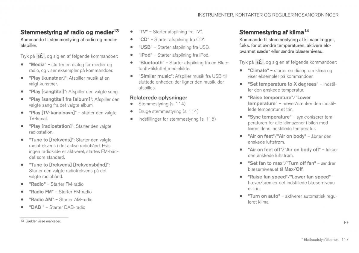 Volvo XC60 II 2 Bilens instruktionsbog / page 119