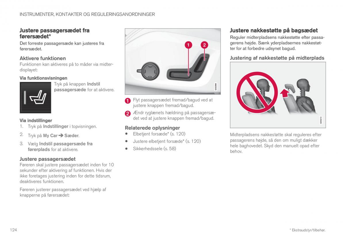 Volvo XC60 II 2 Bilens instruktionsbog / page 126