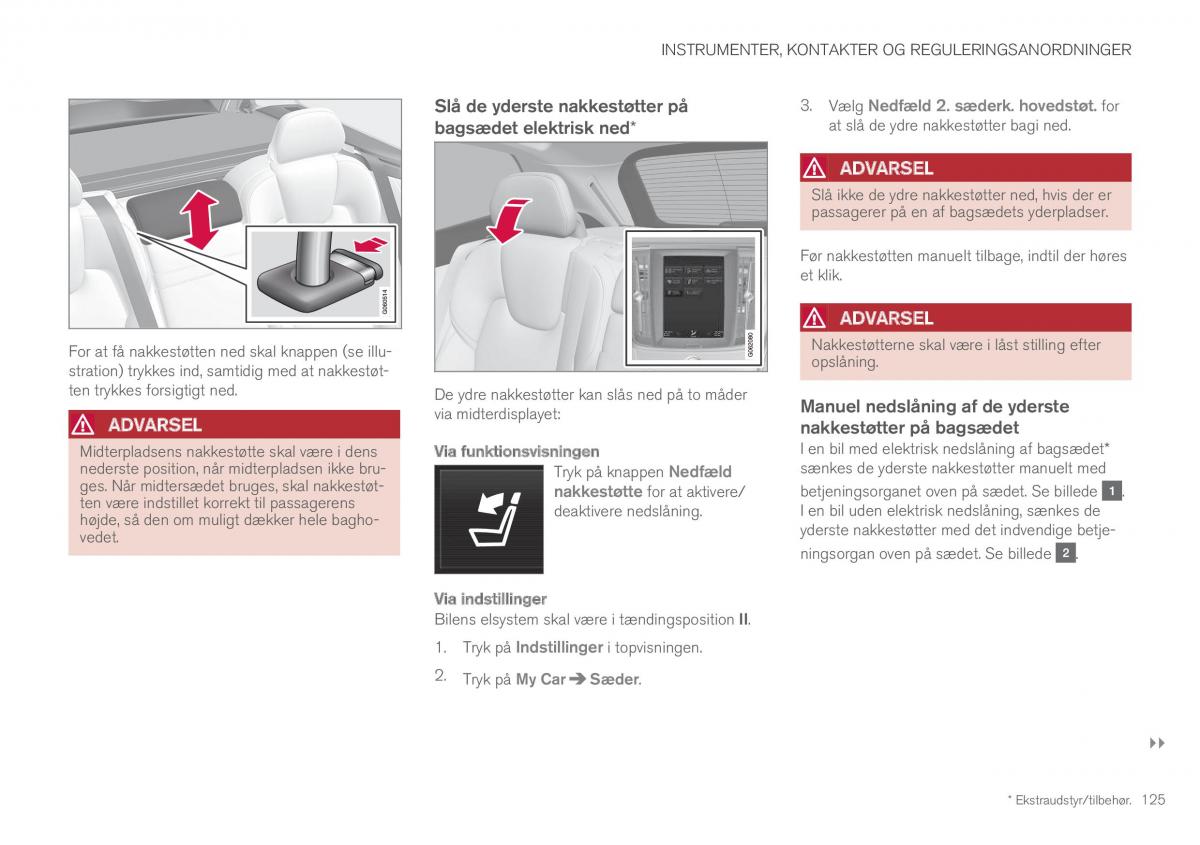 Volvo XC60 II 2 Bilens instruktionsbog / page 127