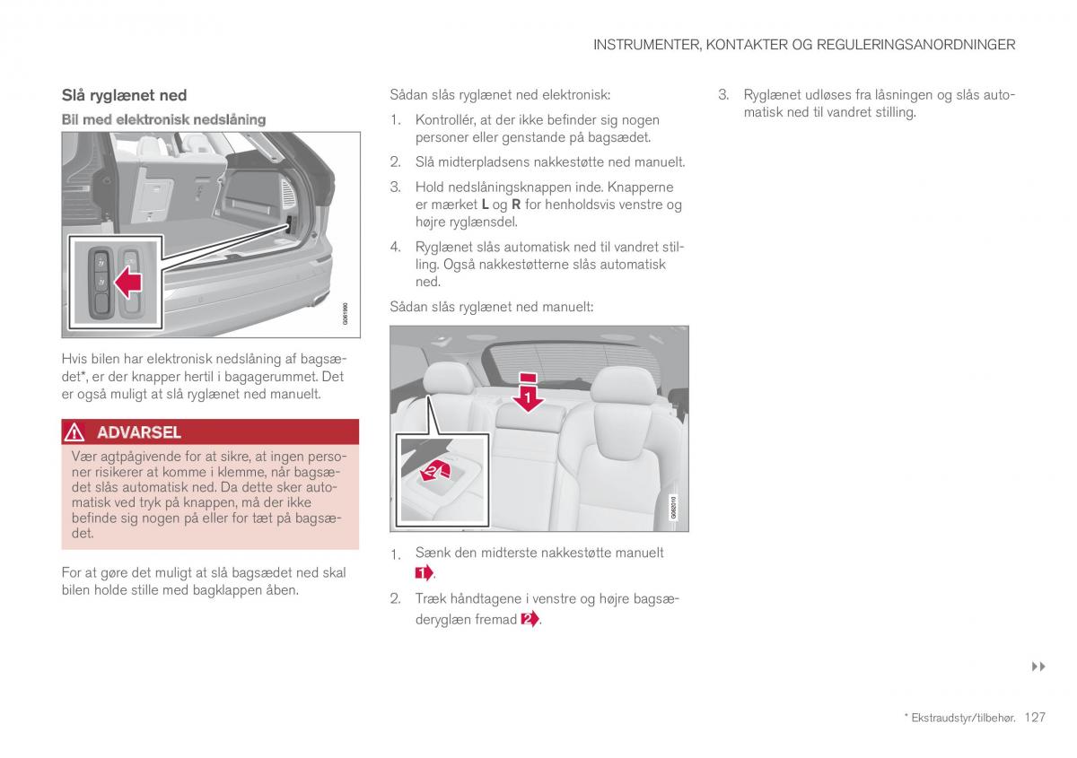 Volvo XC60 II 2 Bilens instruktionsbog / page 129