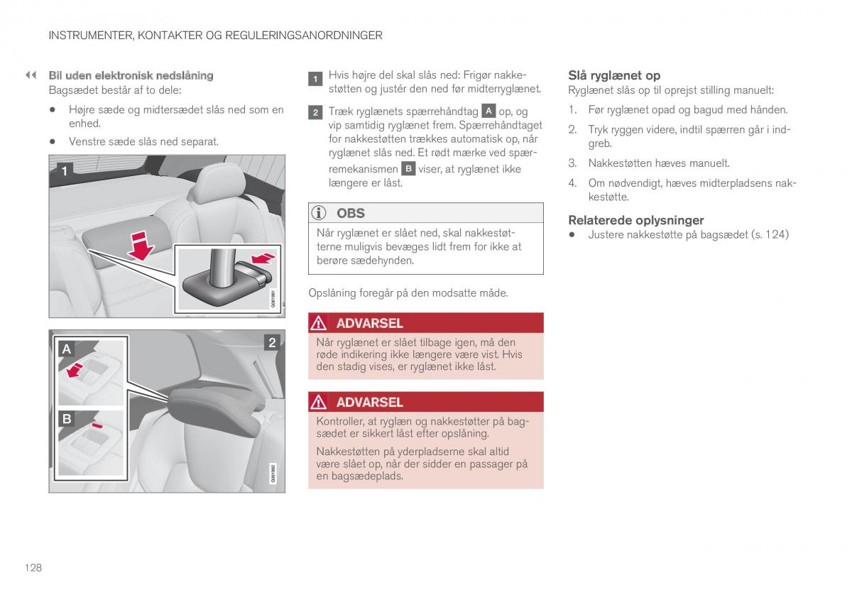 Volvo XC60 II 2 Bilens instruktionsbog / page 130