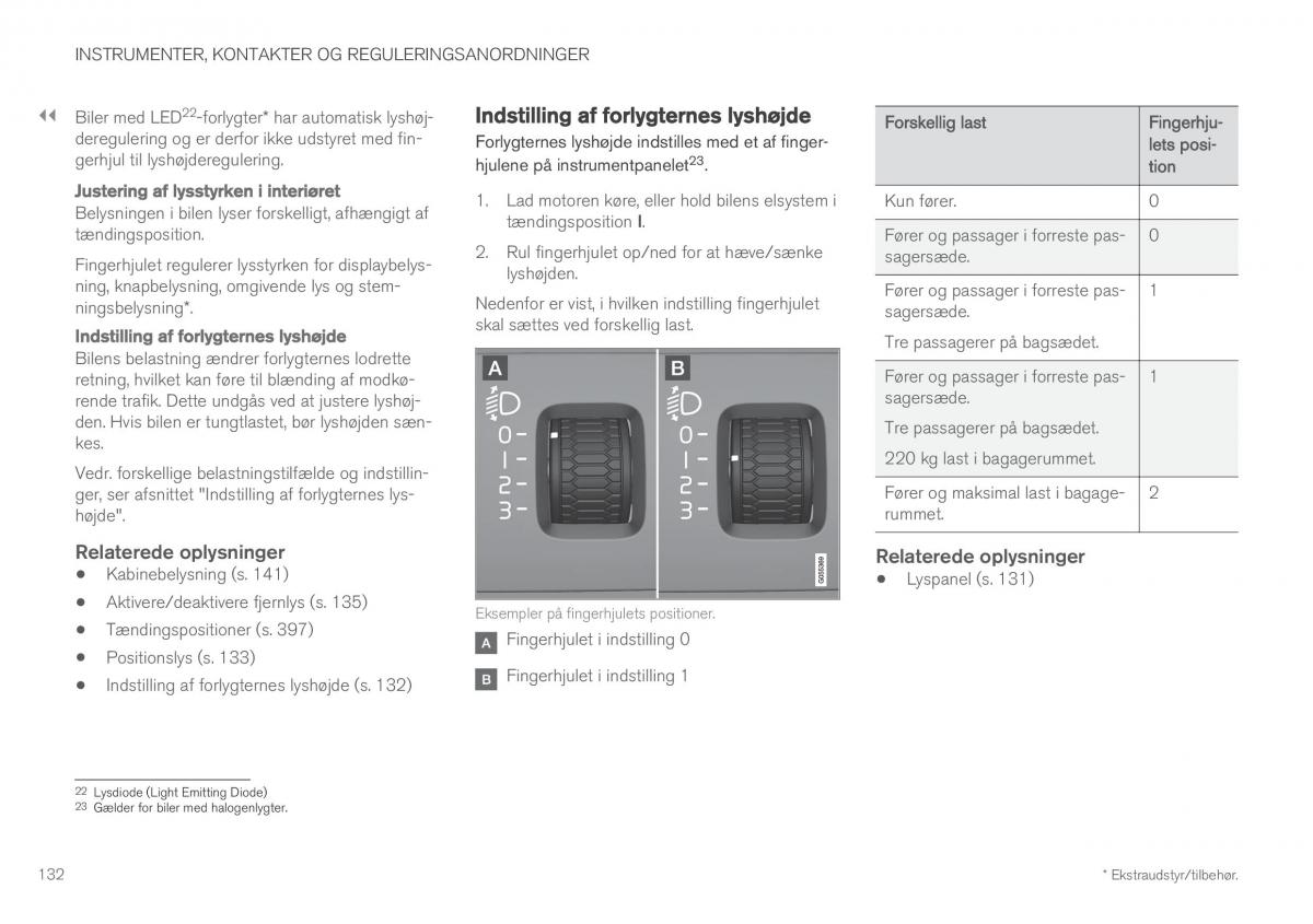 Volvo XC60 II 2 Bilens instruktionsbog / page 134