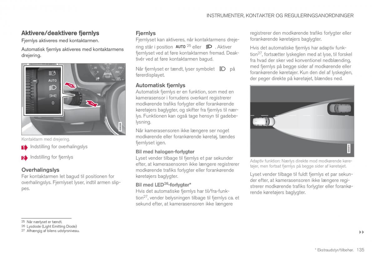 Volvo XC60 II 2 Bilens instruktionsbog / page 137