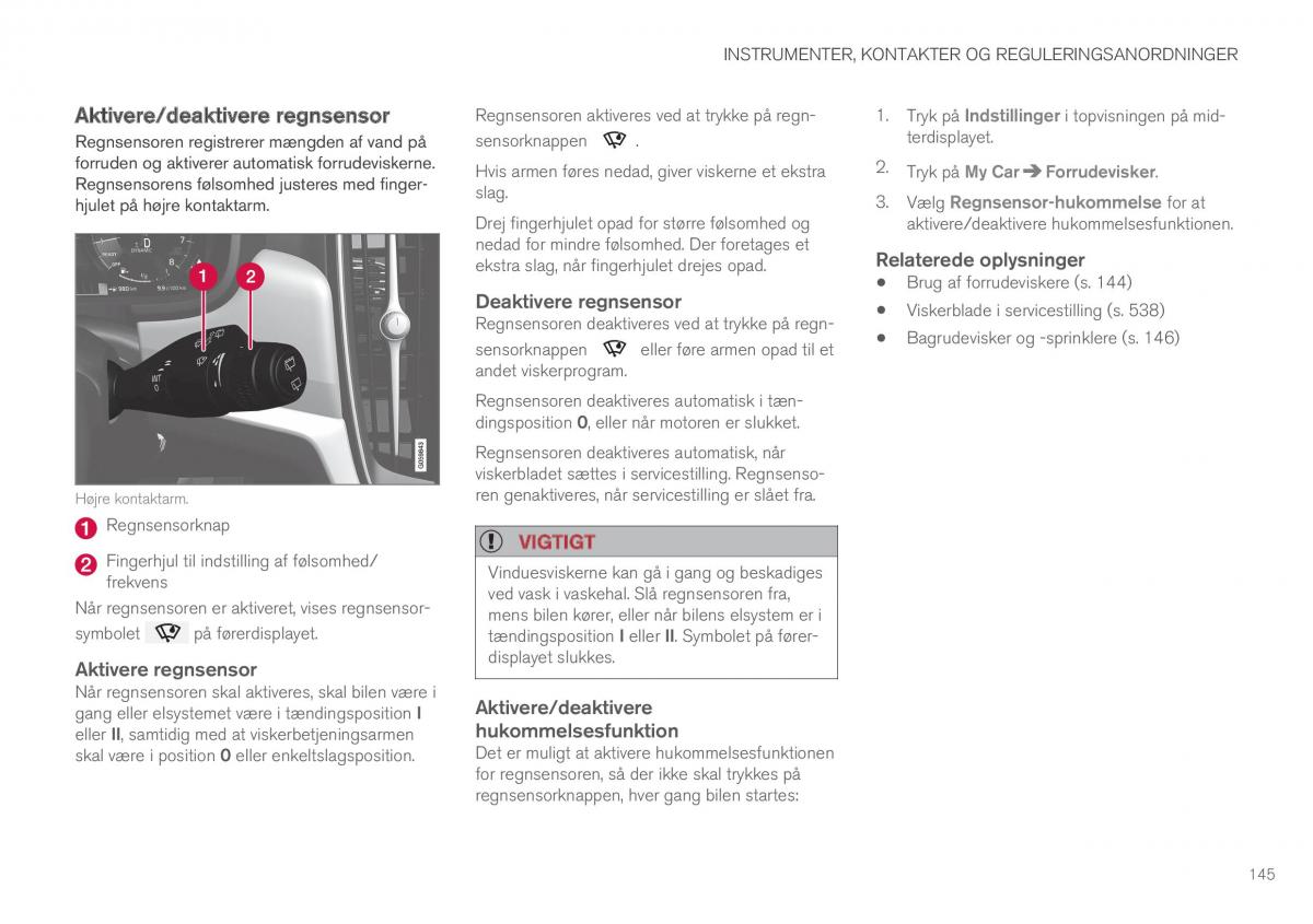 Volvo XC60 II 2 Bilens instruktionsbog / page 147