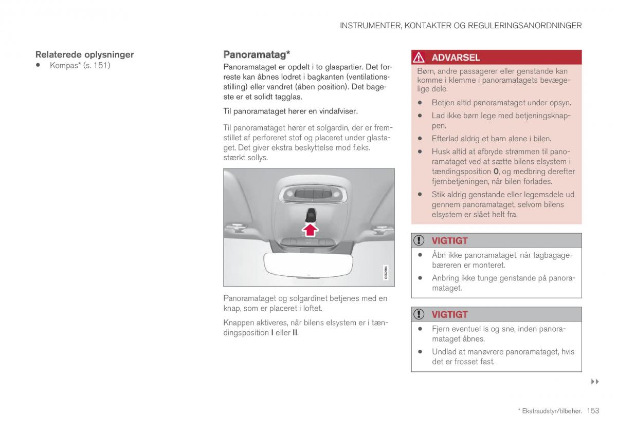 Volvo XC60 II 2 Bilens instruktionsbog / page 155