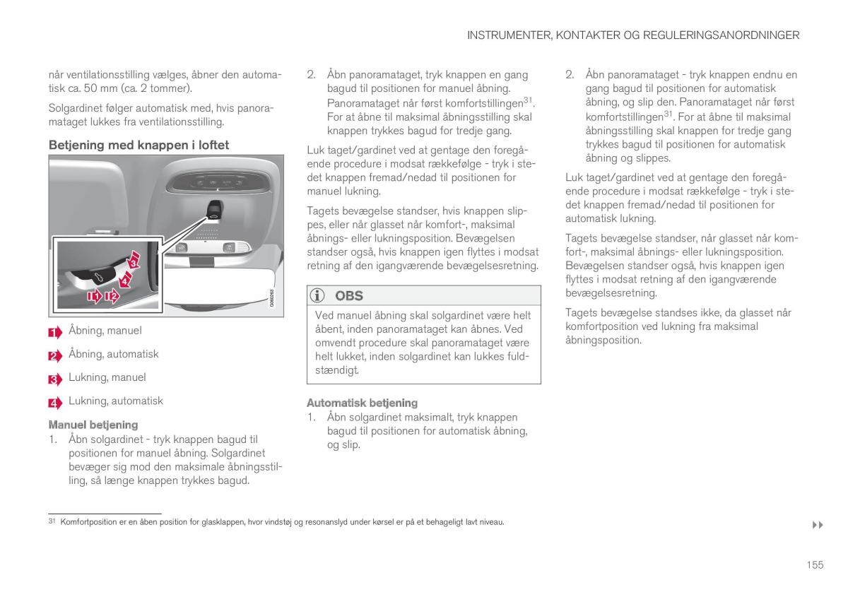 Volvo XC60 II 2 Bilens instruktionsbog / page 157