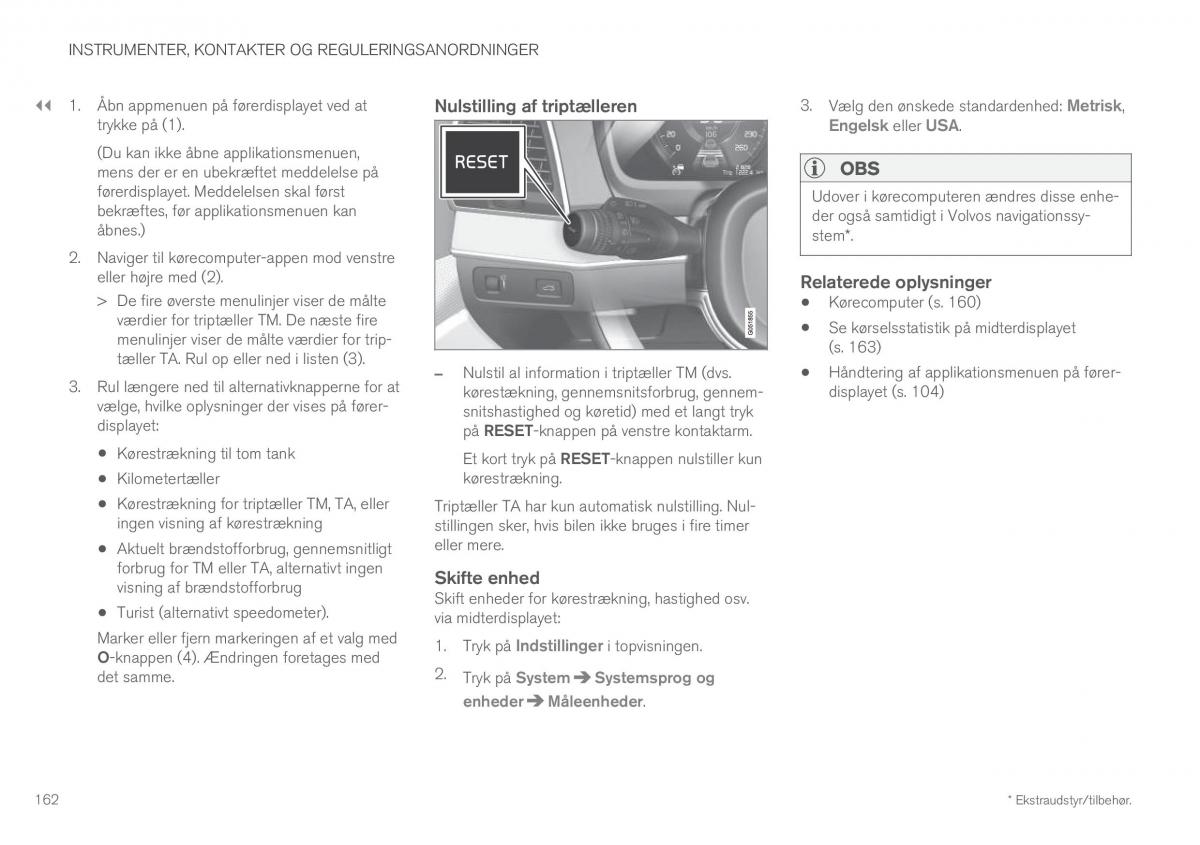 Volvo XC60 II 2 Bilens instruktionsbog / page 164