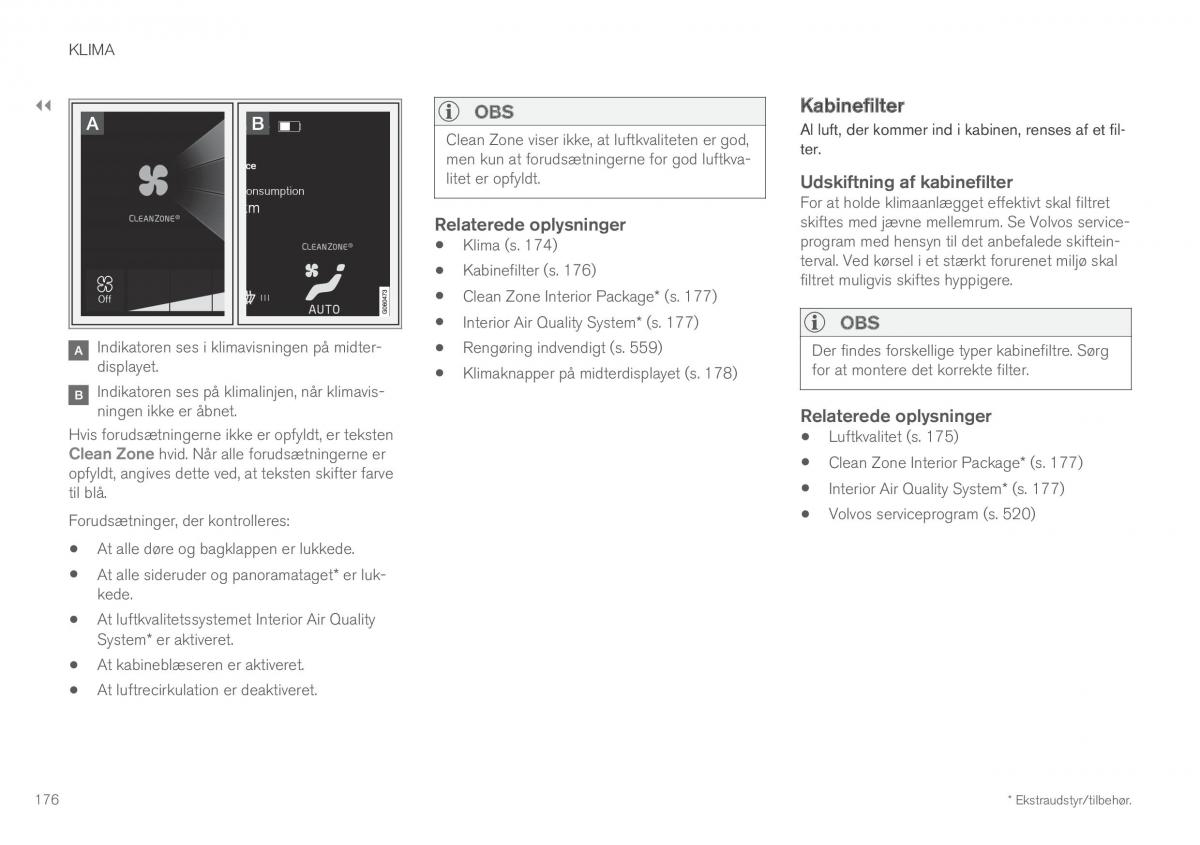 Volvo XC60 II 2 Bilens instruktionsbog / page 178