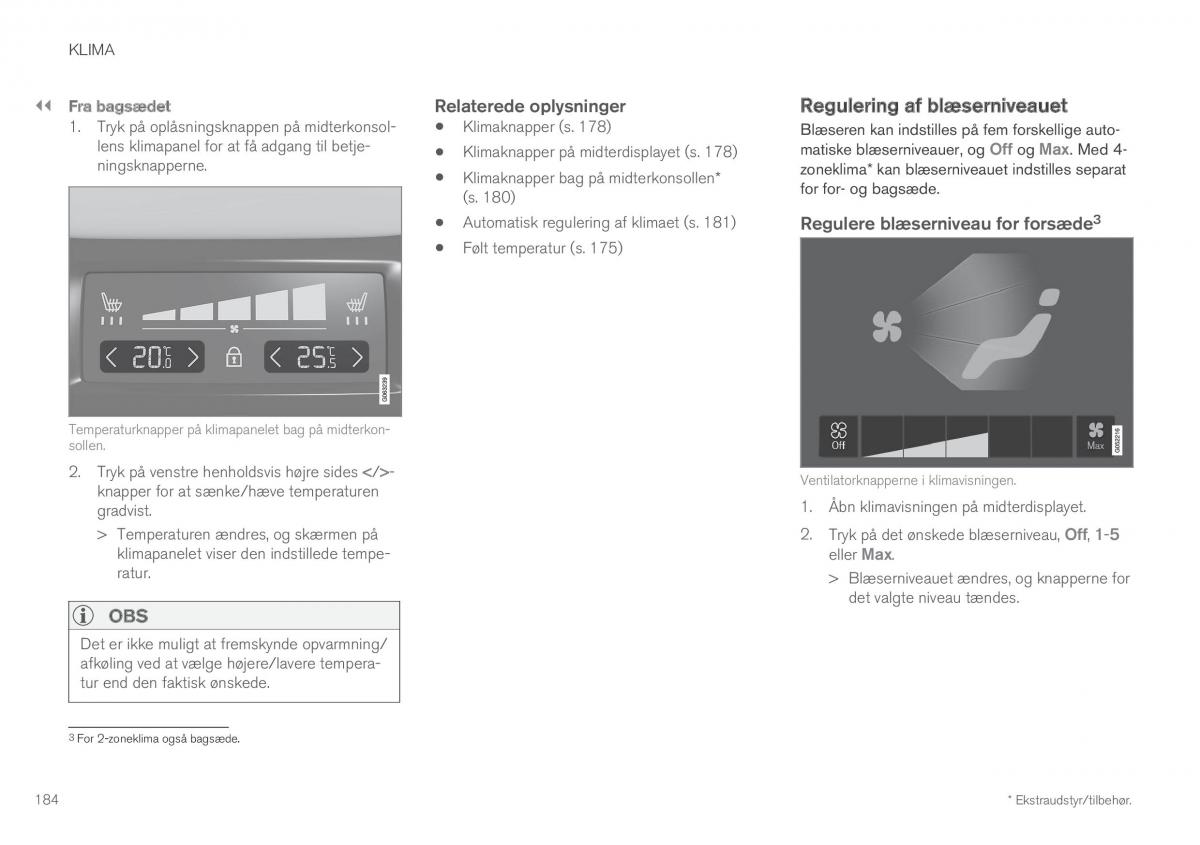 Volvo XC60 II 2 Bilens instruktionsbog / page 186