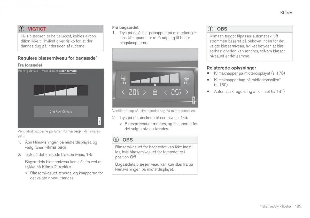 Volvo XC60 II 2 Bilens instruktionsbog / page 187