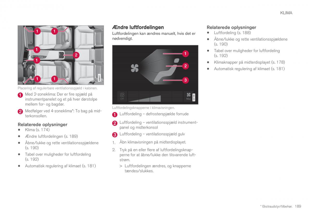 Volvo XC60 II 2 Bilens instruktionsbog / page 191