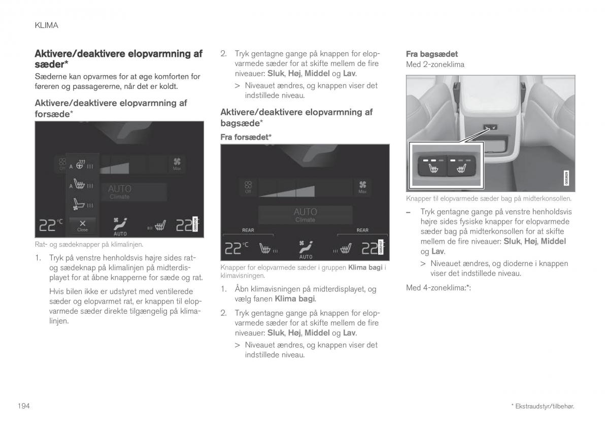 Volvo XC60 II 2 Bilens instruktionsbog / page 196