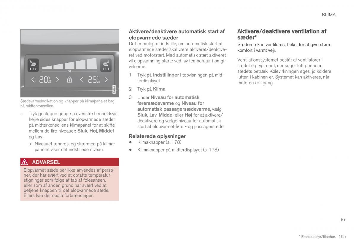 Volvo XC60 II 2 Bilens instruktionsbog / page 197