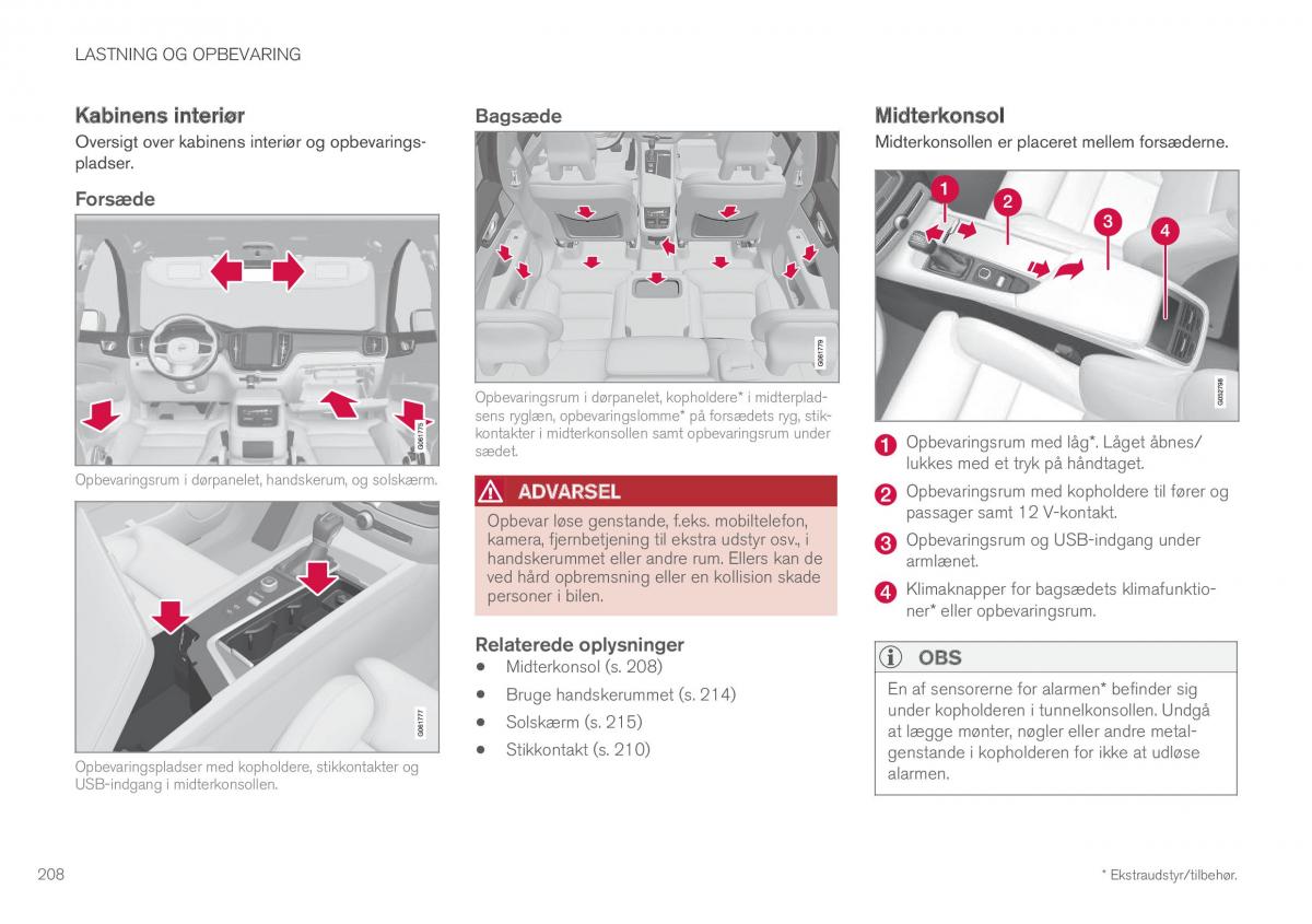 Volvo XC60 II 2 Bilens instruktionsbog / page 210