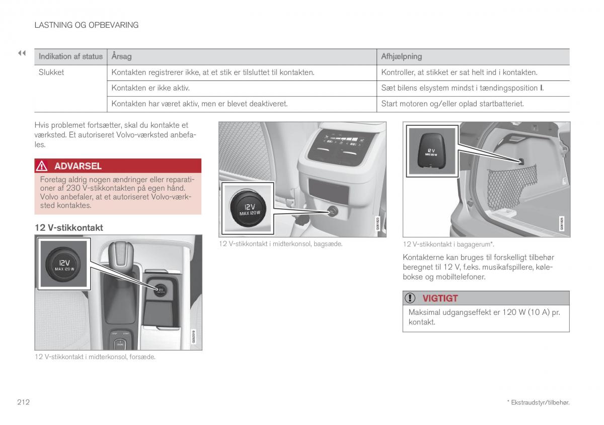 Volvo XC60 II 2 Bilens instruktionsbog / page 214