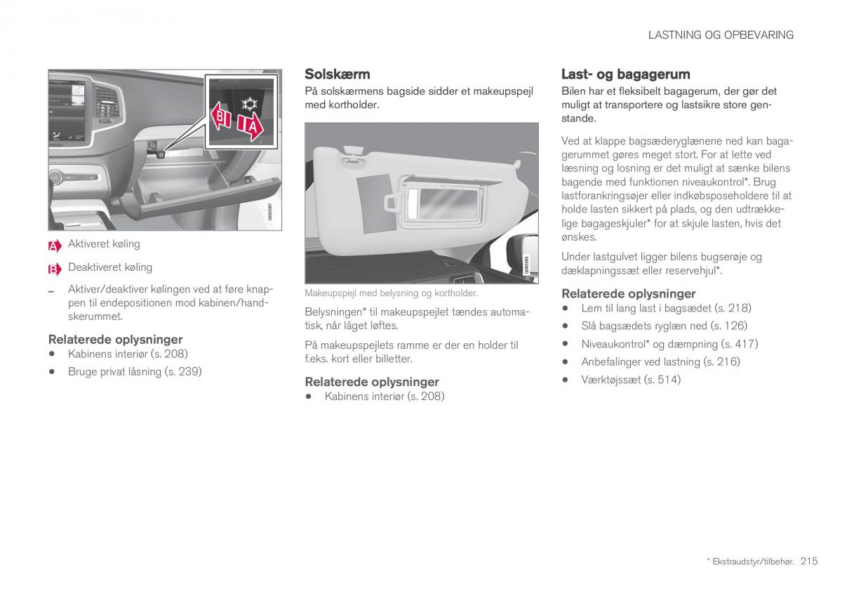 Volvo XC60 II 2 Bilens instruktionsbog / page 217