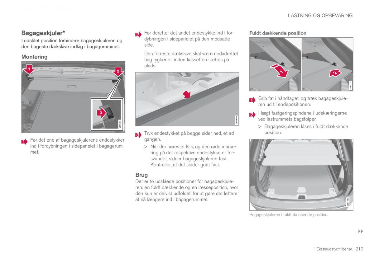 Volvo XC60 II 2 Bilens instruktionsbog / page 221