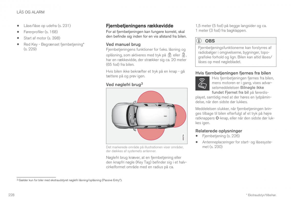 Volvo XC60 II 2 Bilens instruktionsbog / page 230